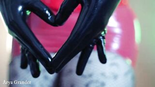 Gloves Latex Rubber Fetish. Long Opera Gloves. Full HD Hot BDSM Video of Arya Grander in PVC Corset