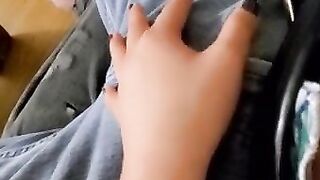 Rubbing Daddy's Cock with my Small Hands