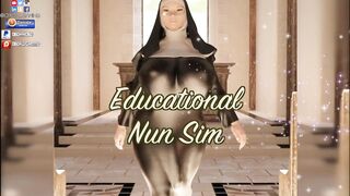 Confession Booth! Animated Big Booty Nun Spanks School Girl Front of Class