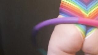 Hula Hooping Rainbow PAWG Chillin on a Saturday