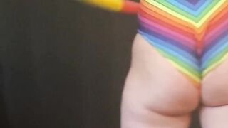 Hula Hooping Rainbow PAWG Chillin on a Saturday