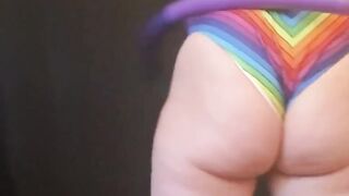 Hula Hooping Rainbow PAWG Chillin on a Saturday