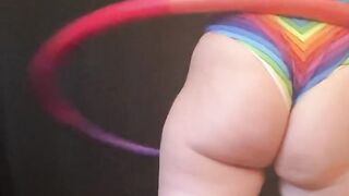 Hula Hooping Rainbow PAWG Chillin on a Saturday