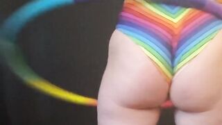 Hula Hooping Rainbow PAWG Chillin on a Saturday