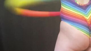 Hula Hooping Rainbow PAWG Chillin on a Saturday