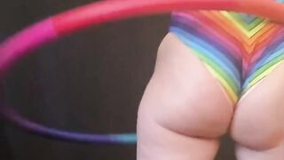 Hula Hooping Rainbow PAWG Chillin on a Saturday