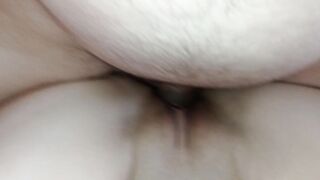 Cum Flows from her Wet Pussy, Cum inside her