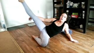 Tanned PAWG Teen Exercises, Gets Hand in the Ass and Facial Explosion