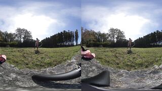 Nude Hula Hooping in a Random Backyard 180 VR Virtual Reality 3D