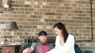 DELIVERY GUY Gets a BLOWJOB and a QUICKIE from HOUSEWIFE!!!