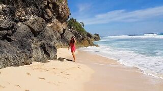 PISSING in Paradise # PEE from Rock of a Tropical Beach