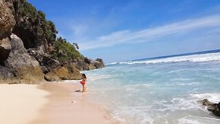 PISSING in Paradise # PEE from Rock of a Tropical Beach