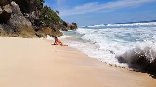 PISSING in Paradise # PEE from Rock of a Tropical Beach