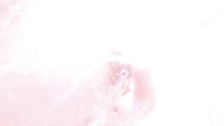 Bubble-covered Nipple Masturbation【angle from the Side】