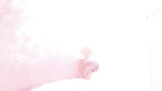 Bubble-covered Nipple Masturbation【angle from the Side】