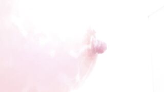 Bubble-covered Nipple Masturbation【angle from the Side】