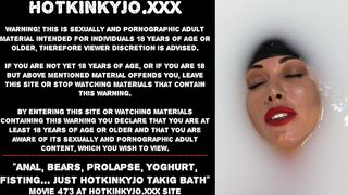 Anal, Bears, Prolapse, Yoghurt, Fisting… just Hotkinkyjo Takig Bath