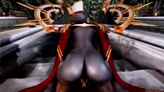 (POV) THIS DARK ELF PRIESTESS WILL PLEASE YOU WITH HER PERFECT ASS FROM AN ISEKAI HENTAI