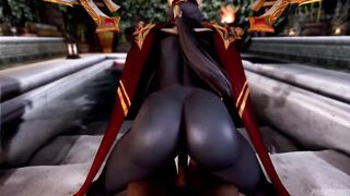 (POV) THIS DARK ELF PRIESTESS WILL PLEASE YOU WITH HER PERFECT ASS FROM AN ISEKAI HENTAI