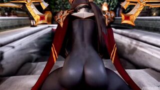 (POV) THIS DARK ELF PRIESTESS WILL PLEASE YOU WITH HER PERFECT ASS FROM AN ISEKAI HENTAI