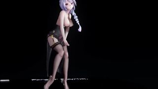 【hentai MMD】Hentai Beautiful Girl Courtship Anal Beads Dance