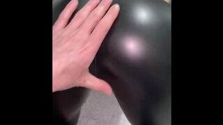 Stepbrother Loves to Feel my Ass in Leather Leggings