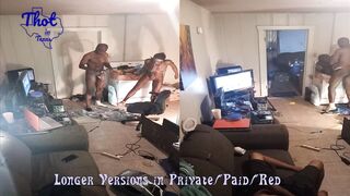 Share Swap Ebont Thot Tag Team Threesome Big Ass Ebony Black Guys in Studio Thotintexas Sex Video