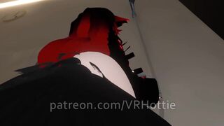 Red Head Bath Time Takes off Top Neko Seduce Hentai POV Lap Dance