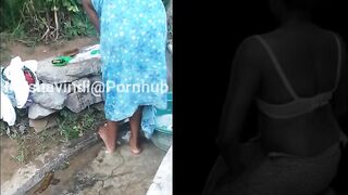 Asian Wife in Traditional Bath Dress - නාන්වා බලන් හිටියම පුක් පාර