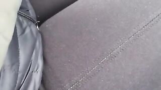 Step Mom in Black Leggings Seduce and Fuck Step Son in the Car