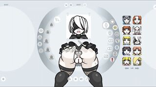 Fapwall Weird Hentai game 2B Nier Automata likes big dicks