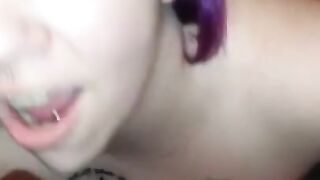 Goth Girl Licking Balls and Ass