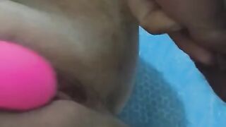 Using my Cock and a Vibrator in her Pussy at the same Time DP