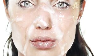 Angelina Jolie (Face) Jerk Off Challenge - With Moan.