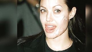 Angelina Jolie (Face) Jerk Off Challenge - With Moan.