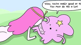 Princess Bubblegum Fucks Lumpy Space Princess's Hidden Cock - Adventure Time Porn