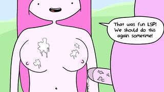 Princess Bubblegum Fucks Lumpy Space Princess's Hidden Cock - Adventure Time Porn