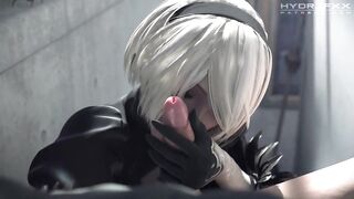 Perfect Ass 2B (nier), Anal, Deepthroat, Creampie, Cowgirl, White Hair (recut Extended Version)