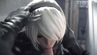 Perfect Ass 2B (nier), Anal, Deepthroat, Creampie, Cowgirl, White Hair (recut Extended Version)