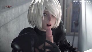 Perfect Ass 2B (nier), Anal, Deepthroat, Creampie, Cowgirl, White Hair (recut Extended Version)