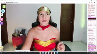 super horny wonder woman cosplay wants to fuck on cam