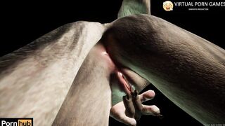 Furry Girl Cucumber Masturbation Animation 60FPS 4K