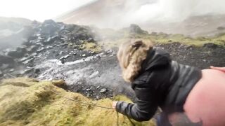 Fucking behind Seljalandsfoss - BJ and Sex behind this Beautiful Icelandic Tourist Waterfall