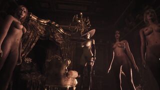 Resident Evil 8 - Nude Lady Dimitrescu & Daughters Resident Evil Village: Tall Vampire Lady