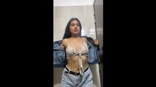 Girl with Big Ass Dances for me in her Bathroom