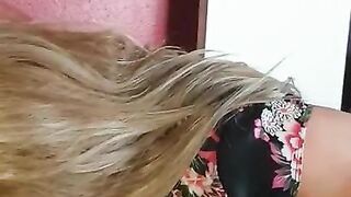 BRITISH BLONDE MILF BONNY DEEPTHROAT BLOWJOB AND TITWANK