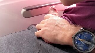 Risky Public Travel - Handjob and Fingering at Trainstation and Airplane