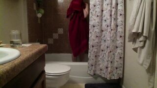 A Sexy Lady Takes a Sexy Shower with a Sexy new Shower Curtain (Sexy)