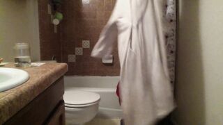 A Sexy Lady Takes a Sexy Shower with a Sexy new Shower Curtain (Sexy)