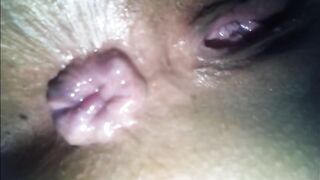 My Cheating Wife Show me her Winking Holes Destroyed Dripping Cum after Fucked by a Real Man